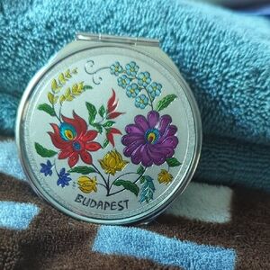 Colorful Budapest Floral Compact Mirror